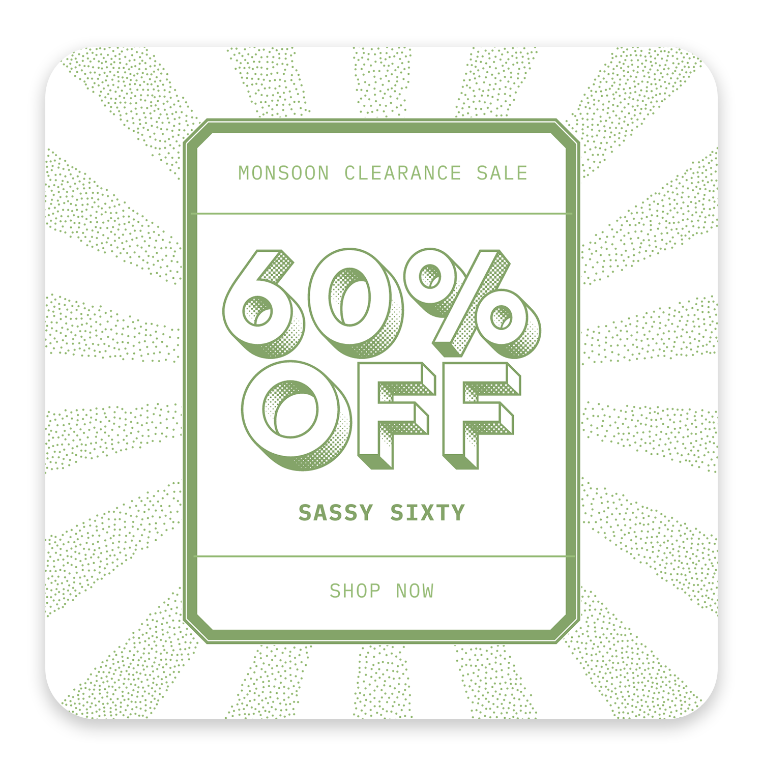 60% OFF - Clearance Sale