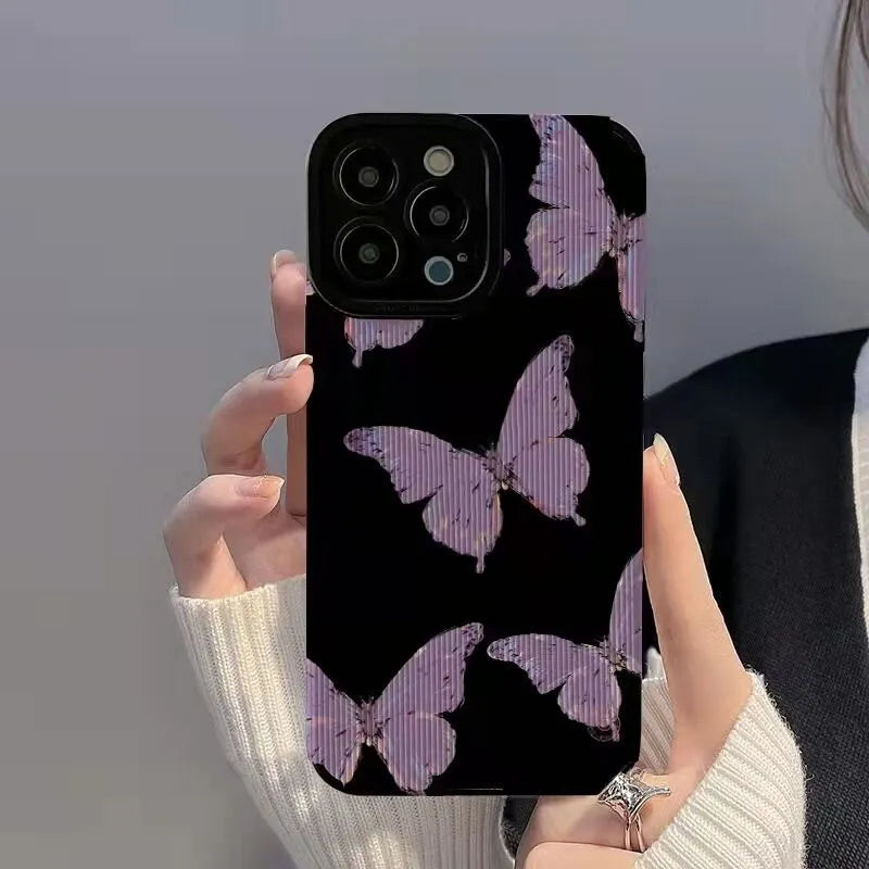 Purple Butterfly iPhone Case