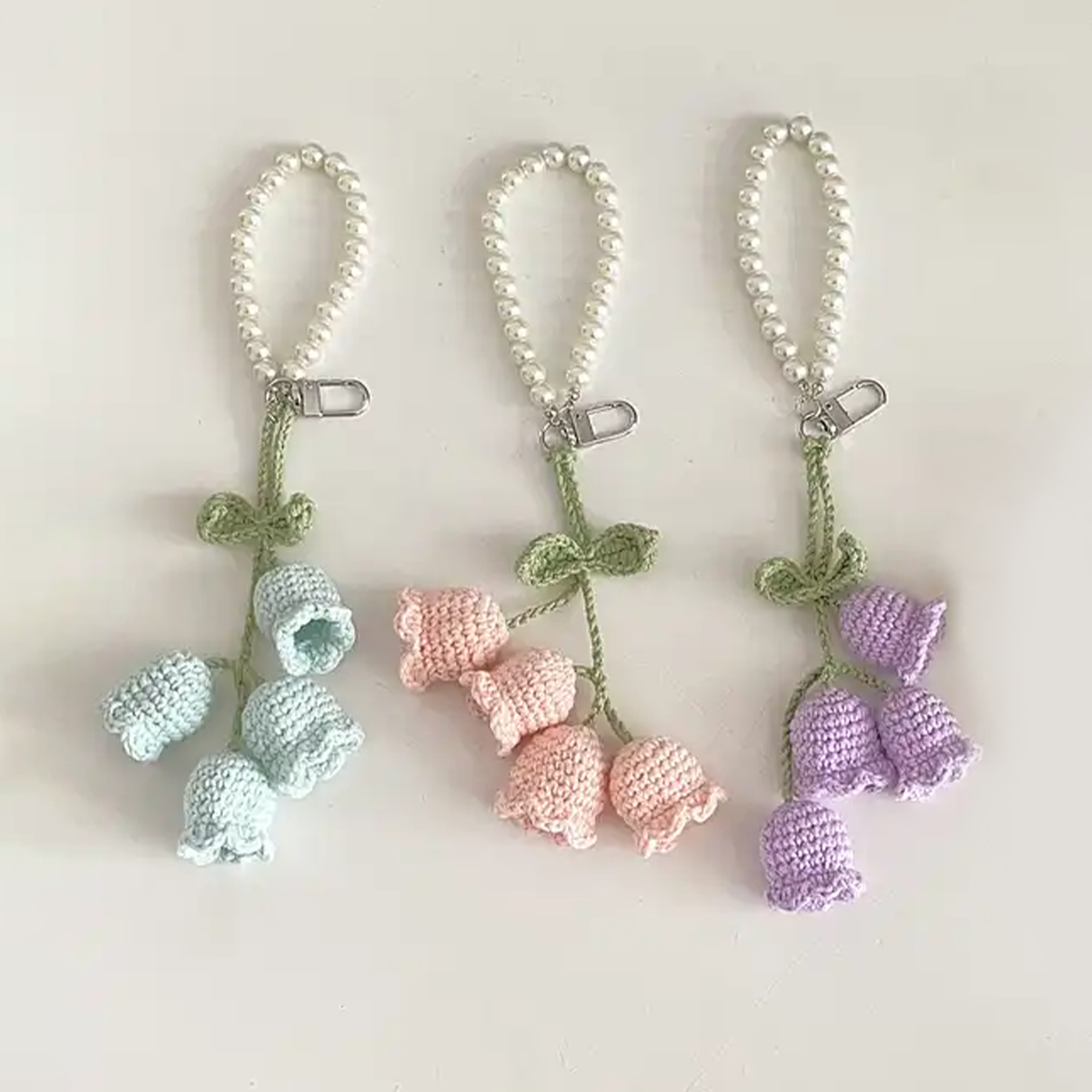 Crochet Lanling Flower String Keychain