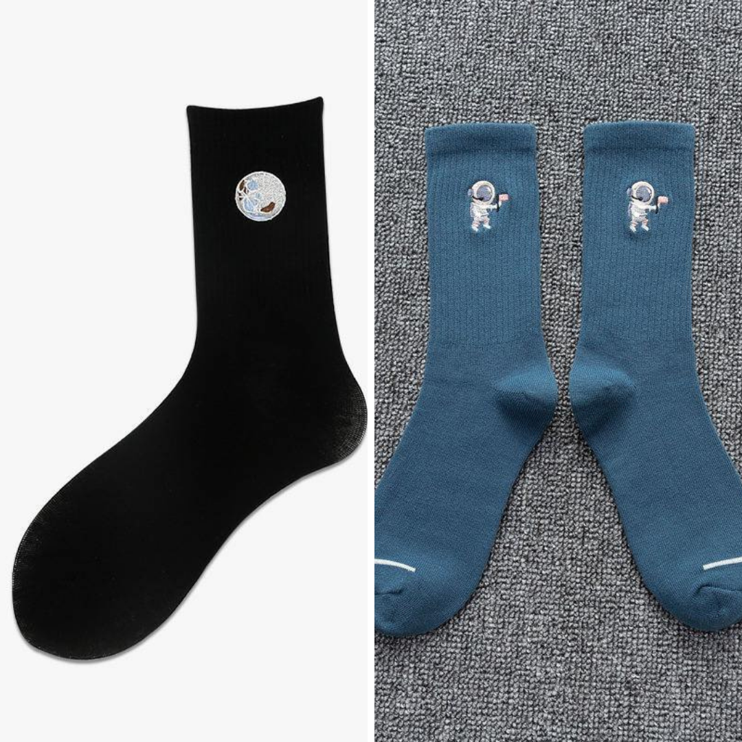 Astronaut & Planet Socks