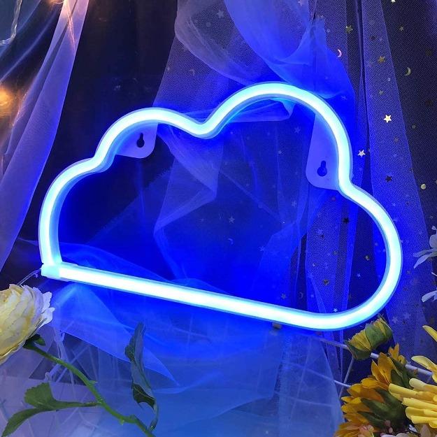 clouds neon light stand