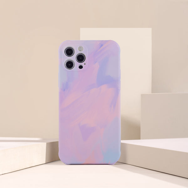 Abstract Lilac Brush Strokes iPhone Case