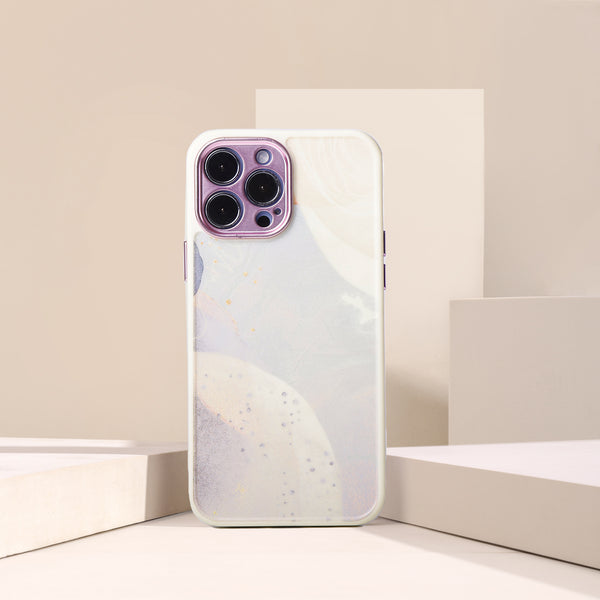 Electroplated Mauve Abstract iPhone Case-Purple