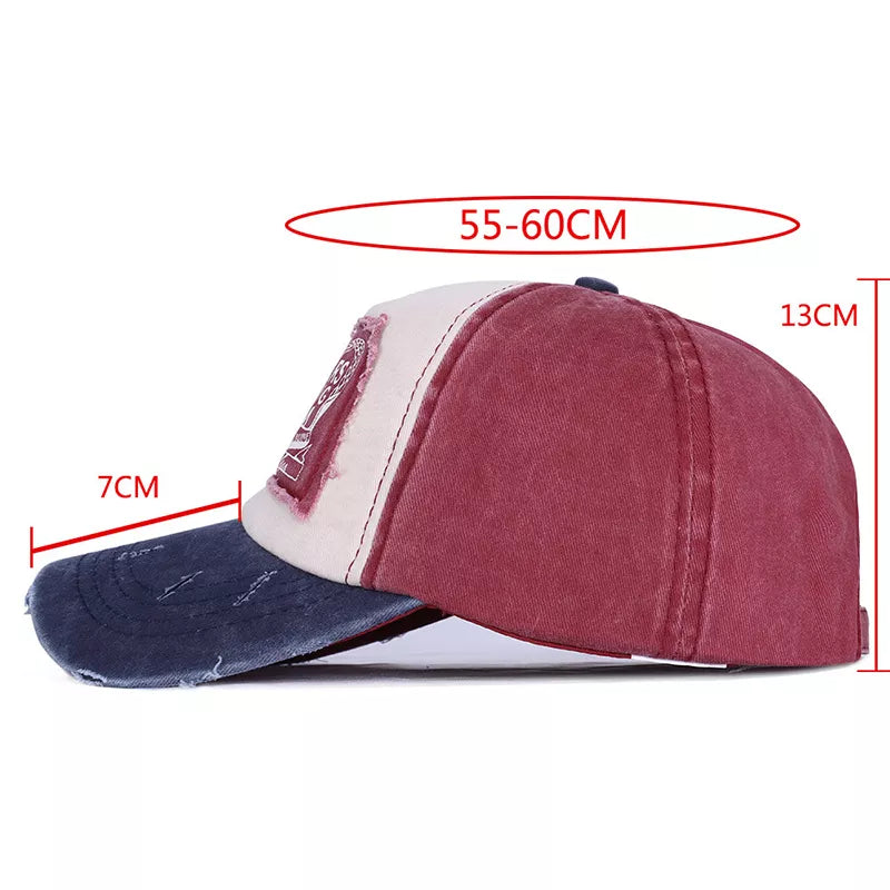 Motor Racing Denim Cut Out Relaxed Fit Cap