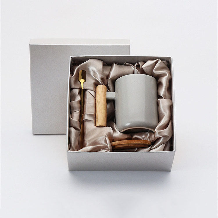 Premium Matte Finish Ceramic Mug Gift Set | Comes with lid and spoon