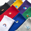 Sky Elements Embroidery Socks