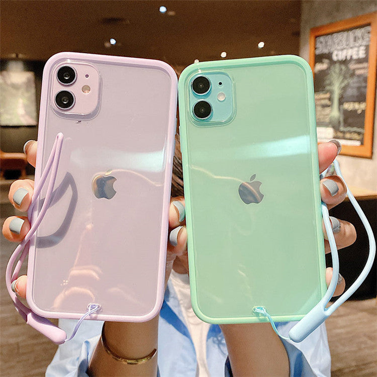 Pastel Border iPhone Case with Strap
