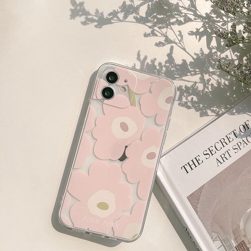 Pink Floral Illustration iPhone Case