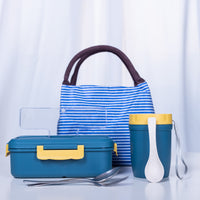 Premium Lunch Box With Travel Cup & Insulated Bag | Eco-friendly