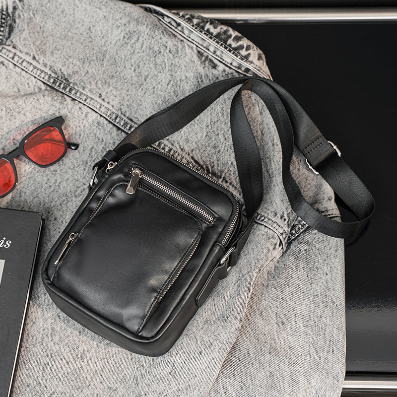 Kratos Minimal Leather Side Sling Bag | HK Exclusives
