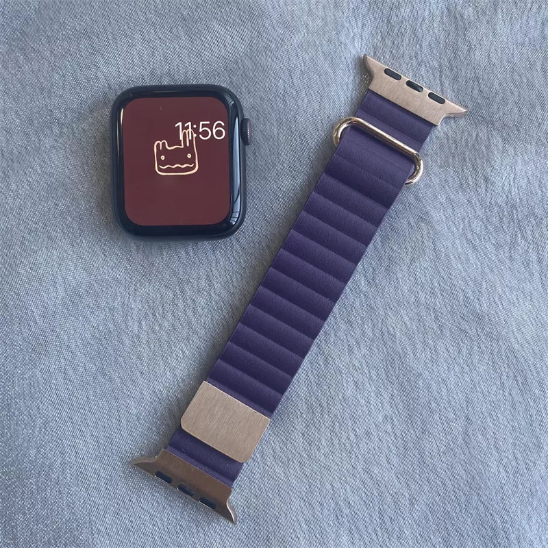 Suave Leather Textured Magnetic Apple Watch Strap | HK Exclusives