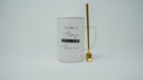 White & Gold Coffee Mugs  | Comes with Spoon and Lid. - HK BASICS