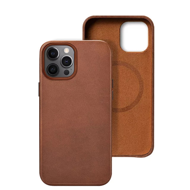 Brown Leather iPhone 13 case